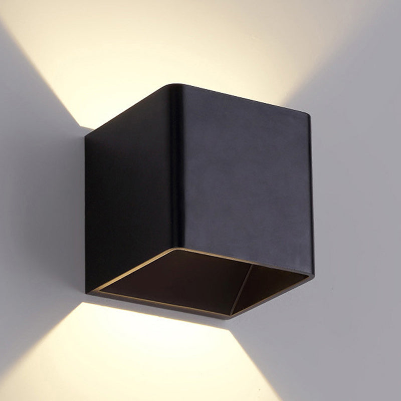 Lámpara montada en la pared cuadrada lámpara de montaje de pared de aluminio moderna para sala de estar