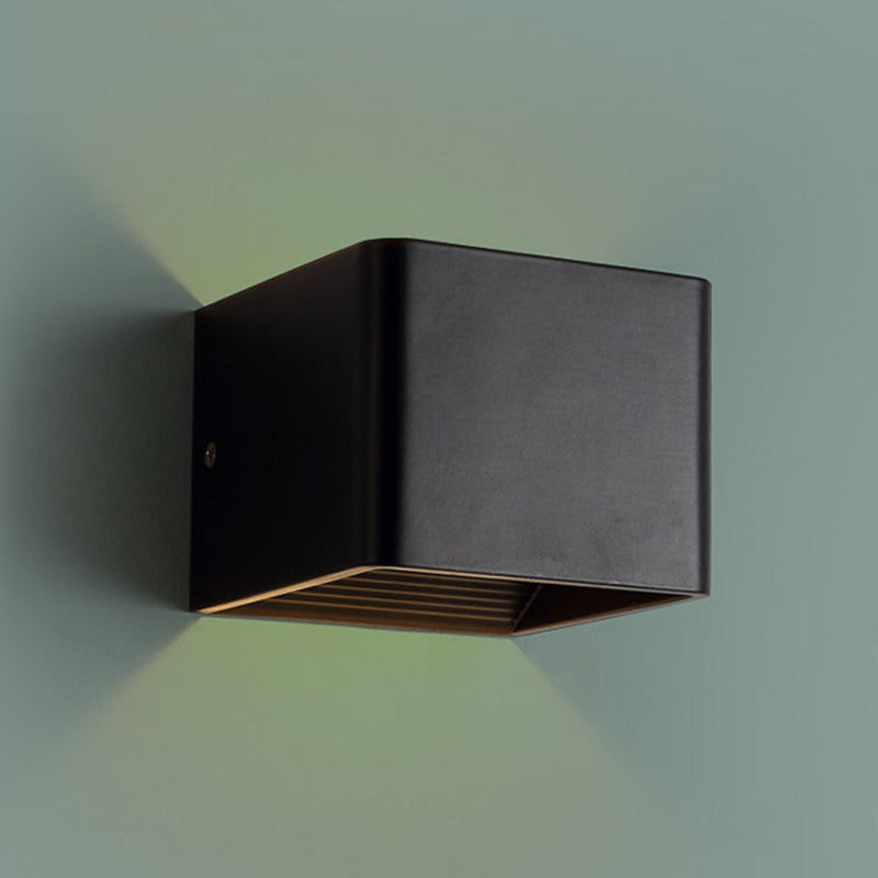 Lámpara montada en la pared cuadrada lámpara de montaje de pared de aluminio moderna para sala de estar