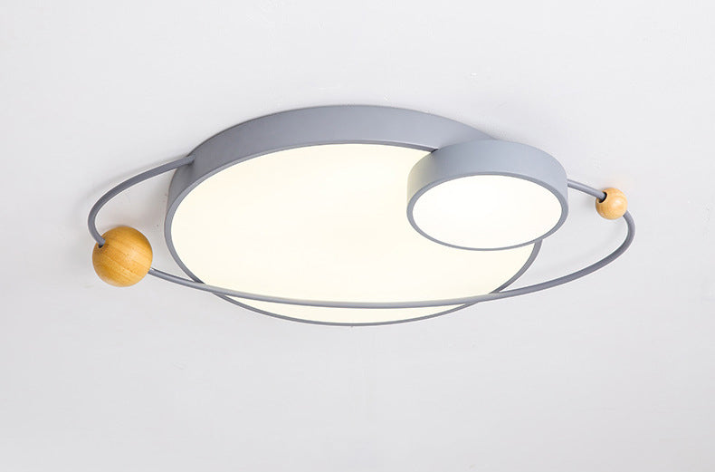 Circular Metal Ceiling Flushmount Lamp Nordic Style LED Flush Light for Living Room