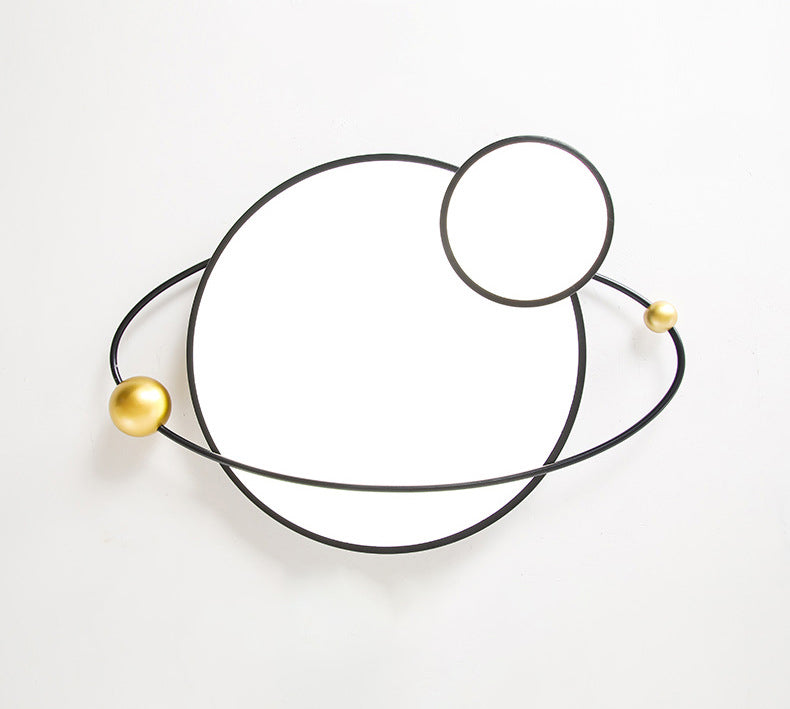 Circular Metal Ceiling Flushmount Lamp Nordic Style LED Flush Light for Living Room