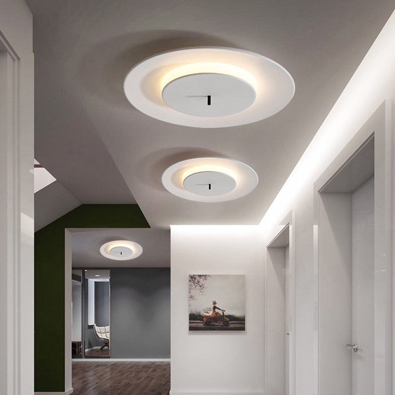 Macaroon UFO Flush Ceiling Light Fixture Creative LED Flush Ceiling Lights for Bedroom