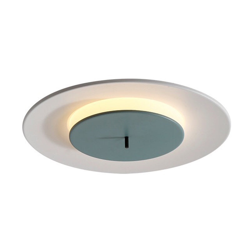 Macaroon UFO Flush Ceiling Light Fixture Creative LED Flush Ceiling Lights for Bedroom