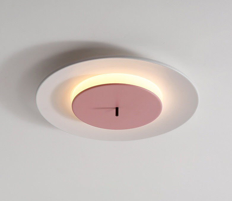 Macaroon UFO Flush Ceiling Light Fixture Creative LED Flush Ceiling Lights for Bedroom