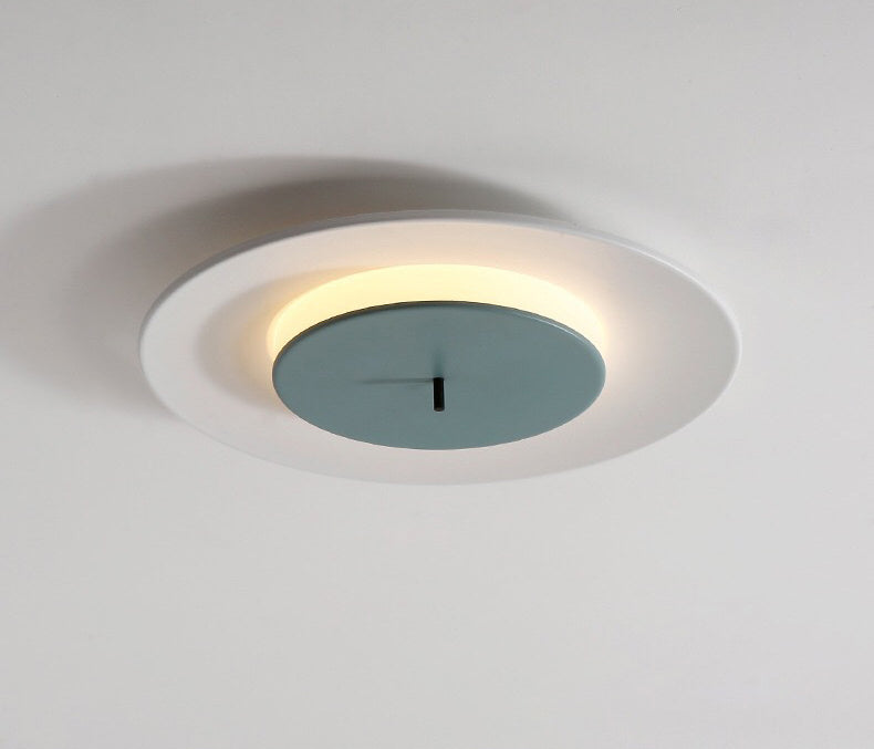 Macaroon UFO Flush Ceiling Light Fixture Creative LED Flush Ceiling Lights for Bedroom
