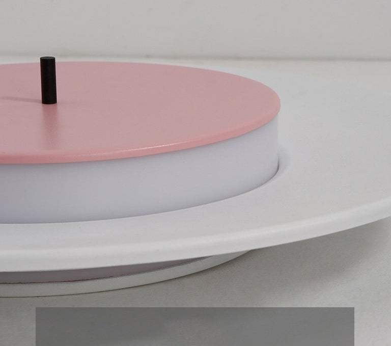 Macaroon UFO Flush Ceiling Light Fixture Creative LED Flush Ceiling Lights for Bedroom