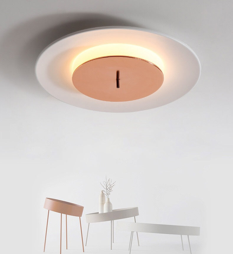 Macaroon UFO Flush Ceiling Light Fixture Creative LED Flush Ceiling Lights for Bedroom