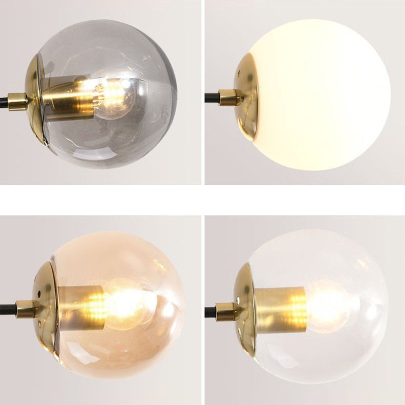 Plafondlamp in Scandinavische stijl, ronde glazen inbouwplafondlamp voor slaapkamer