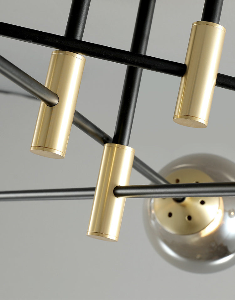 Plafondlamp in Scandinavische stijl, ronde glazen inbouwplafondlamp voor slaapkamer