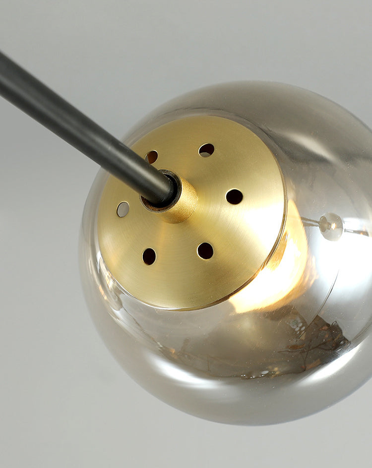 Plafondlamp in Scandinavische stijl, ronde glazen inbouwplafondlamp voor slaapkamer