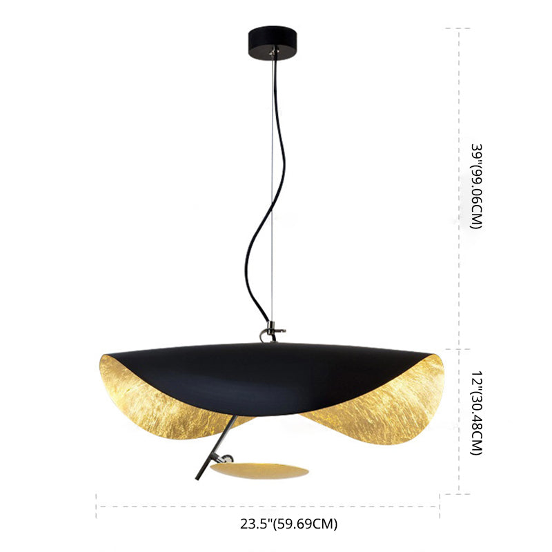 Metallschattierte Deckenheize helles Licht zeitgenössischer Stil LED Schwarz Suspension Licht