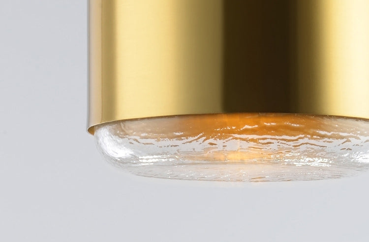 Metalen cilinderhangende verlichtingsarmatuur eenvoudige stijl hanglamp lichtbarmsel in goud