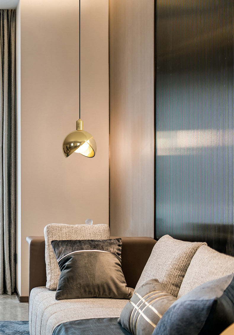 Metal Globe Hanging Light Kit Minimalist Style Hanging Pendant Light for Bedroom