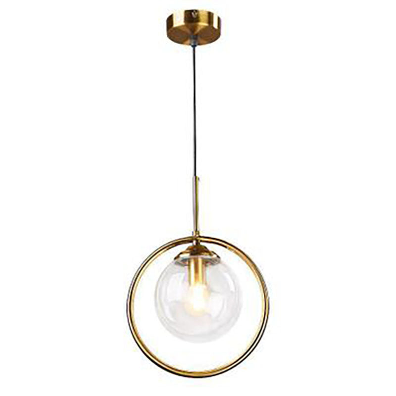 Luminaire pendentif en verre globe