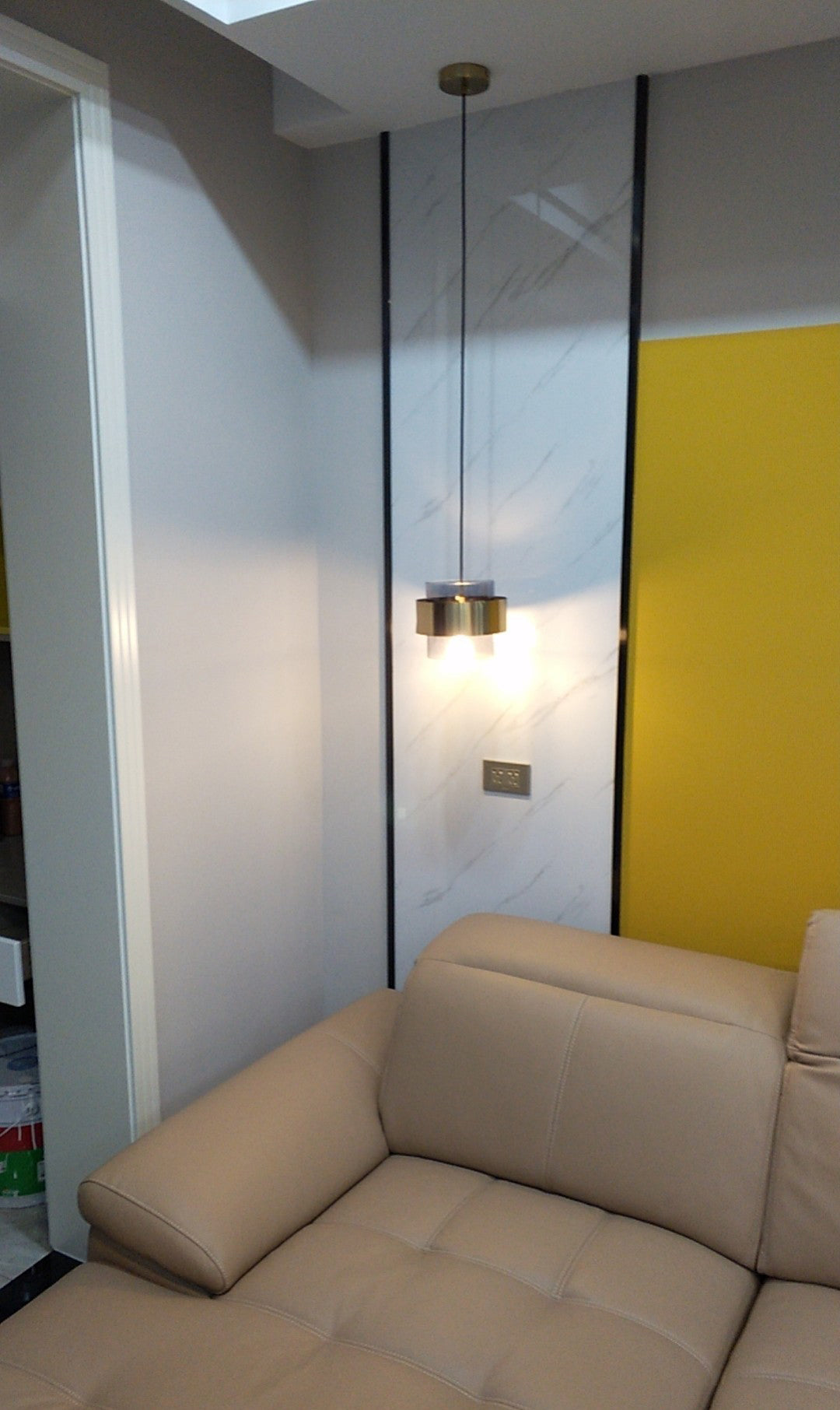 Fumo Cilíndrico gris Pedante Luz hacia abajo Luz de colgante de techo mini Luz en sombra de vidrio