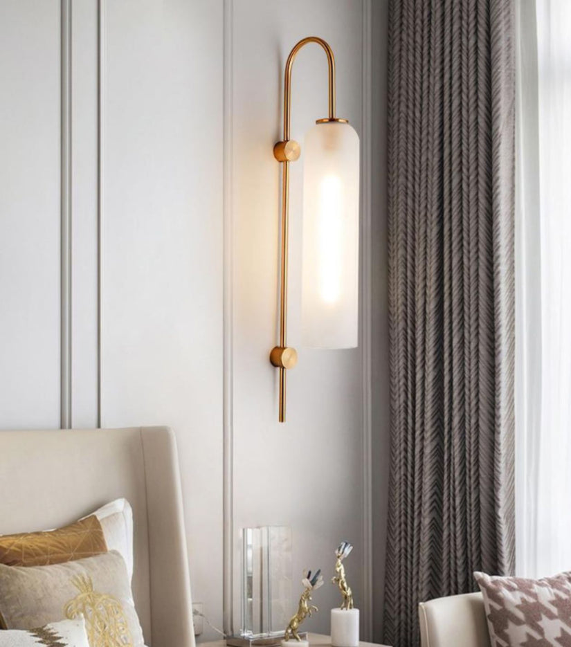 Postmoderne Einfachheit Zylinder Wandleuchte Glaswandleuchten für Schlafzimmer