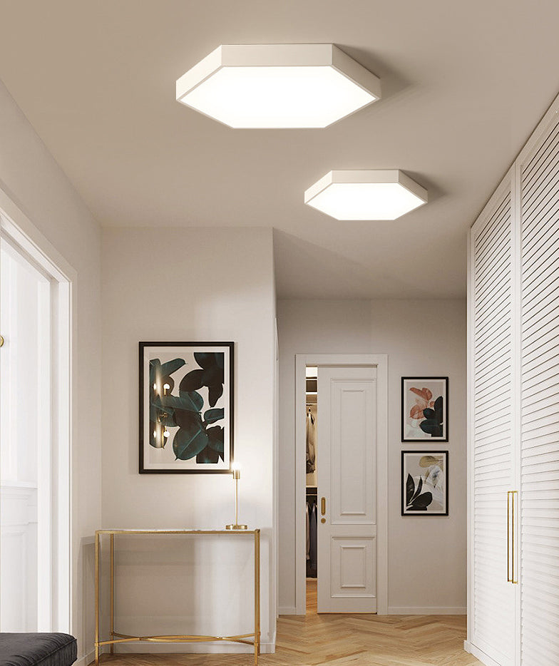 Hexagonal Flush Mount Light Fixture Modern Style Acrylic LED Flush Ceiling Light Fixture