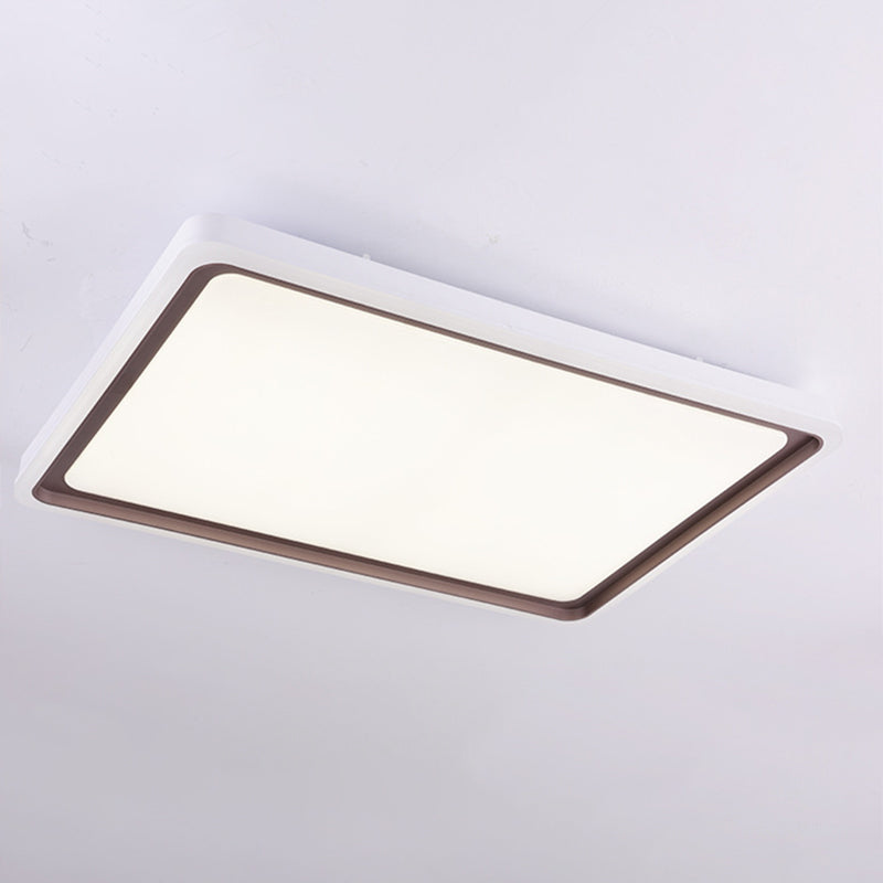 Acrylic Geometric Shaped Ceiling Lighting Simple Coffee and White LED Flush Mount Light
