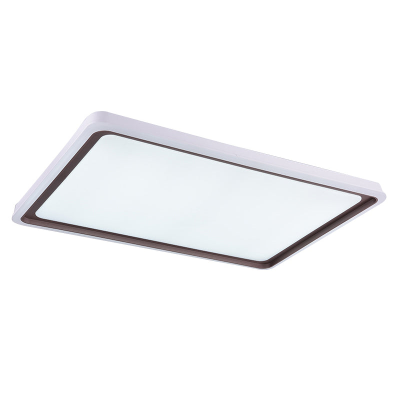 Acrylic Geometric Shaped Ceiling Lighting Simple Coffee and White LED Flush Mount Light