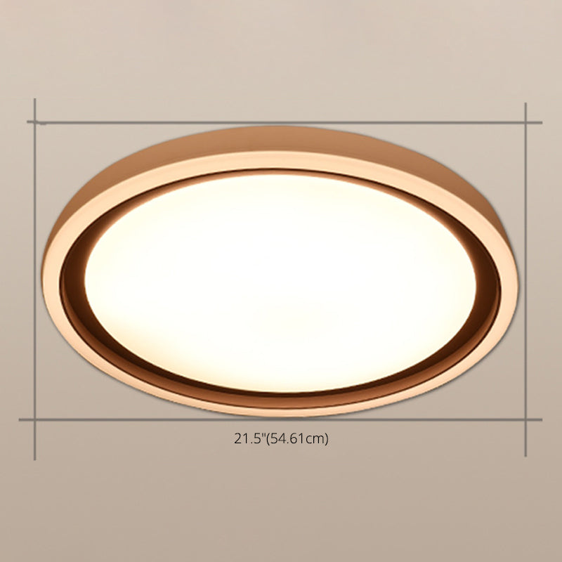 Acrylic Geometric Shaped Ceiling Lighting Simple Coffee and White LED Flush Mount Light