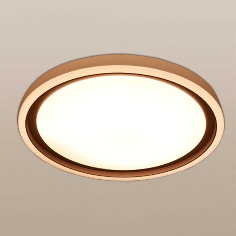 Acrylic Geometric Shaped Ceiling Lighting Simple Coffee and White LED Flush Mount Light