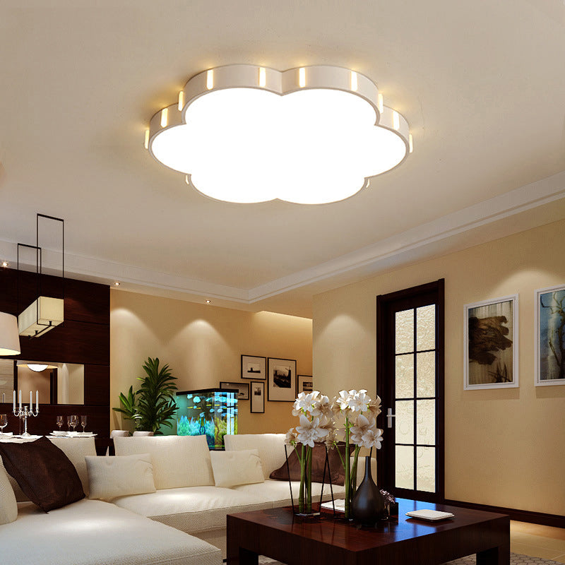 Einfachheit LED Decke Flush Mount Weiß geometrische Flush Licht mit Acryl Schatten für Wohnzimmer