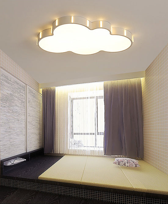 Einfachheit LED Decke Flush Mount Weiß geometrische Flush Licht mit Acryl Schatten für Wohnzimmer