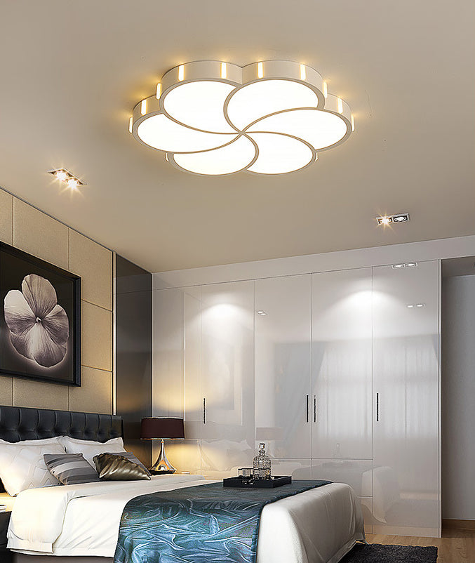 Einfachheit LED Decke Flush Mount Weiß geometrische Flush Licht mit Acryl Schatten für Wohnzimmer