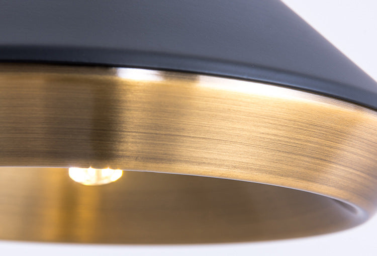 Modern Style Cone Metal Shade Hanging Light Single Bulb Mini Suspension Lamp for Bedroom