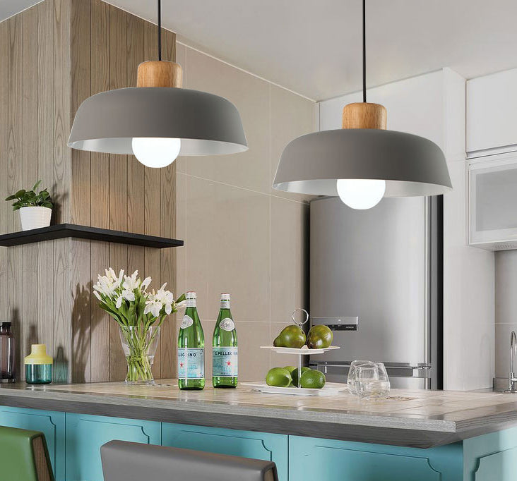 Macaroon Dome Pendant Light Down Light Metal Ceiling Pendant Light for Kitchen