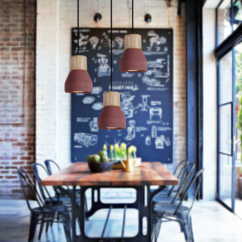 Nordisch farbenfrohe Zement hängen Deckenleuchte Masonglas Hängende Lichter für Coffeeshop