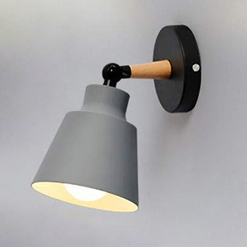 Cone Wall Lighting Fixture Modern Style Metal Wall Mounted Light Fixture for Bedroom