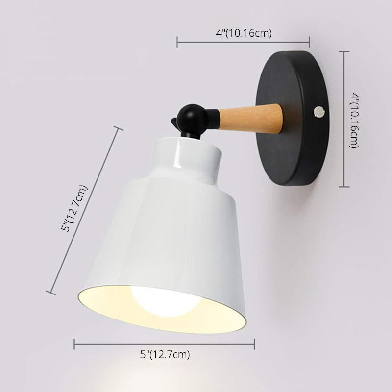 Cone Wall Lighting Fixture Modern Style Metal Wall Mounted Light Fixture for Bedroom