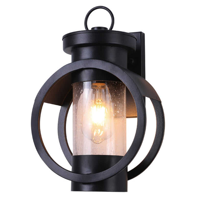 Vintage Circles Wall Mount Lighting Glass Wall Mounted Lighting for Courtyard
