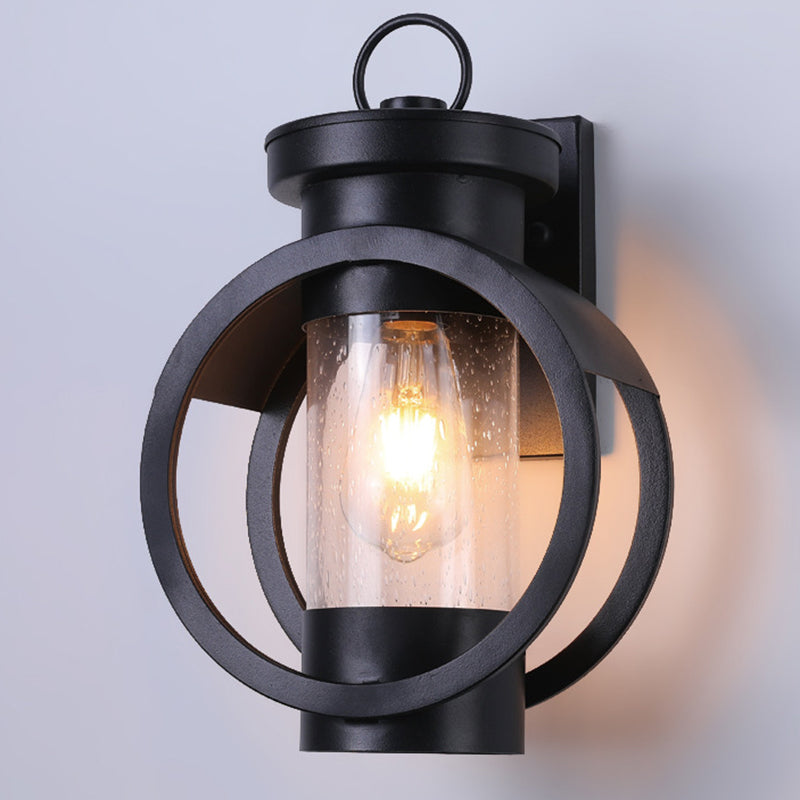 Vintage Circles Wall Mount Lighting Glass Wall Mounted Lighting for Courtyard