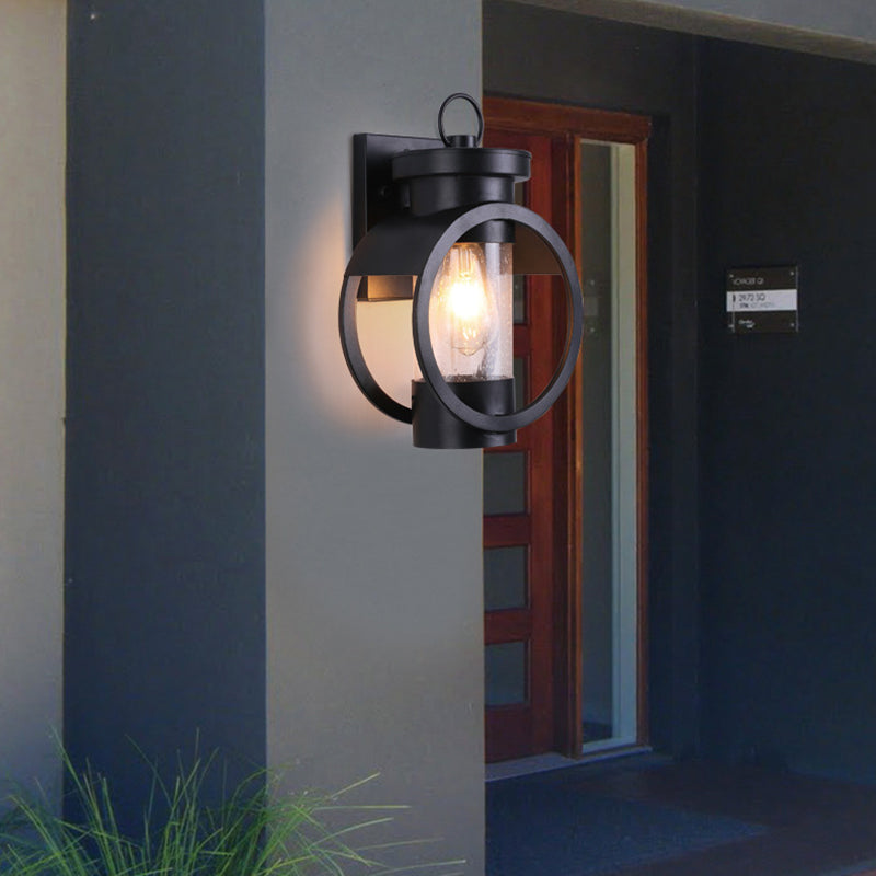 Vintage Circles Wall Mount Lighting Glass Wall Mounted Lighting for Courtyard