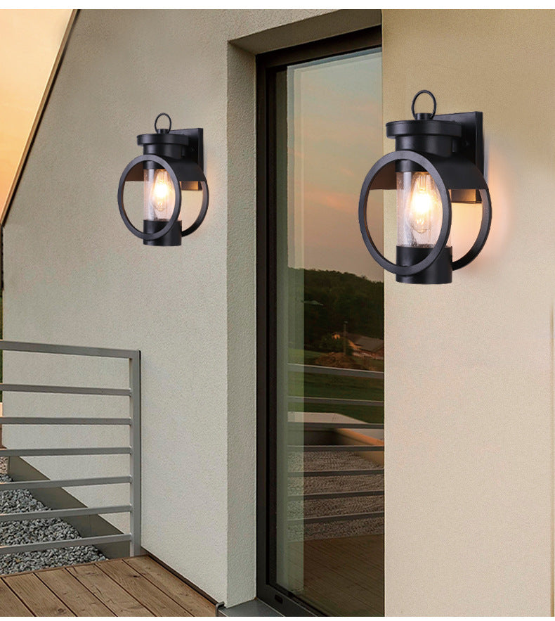 Vintage Circles Wall Mount Lighting Glass Wall Mounted Lighting for Courtyard