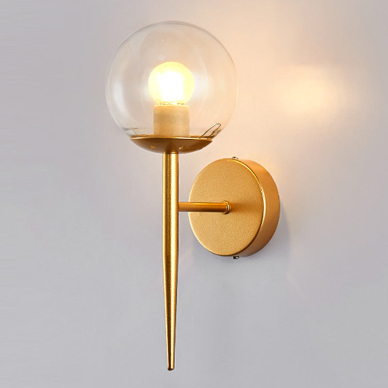 Retro Simple Industrial Style Sphere Wall Mount Lighting Glass Wall Mounted Lighting for Living Room