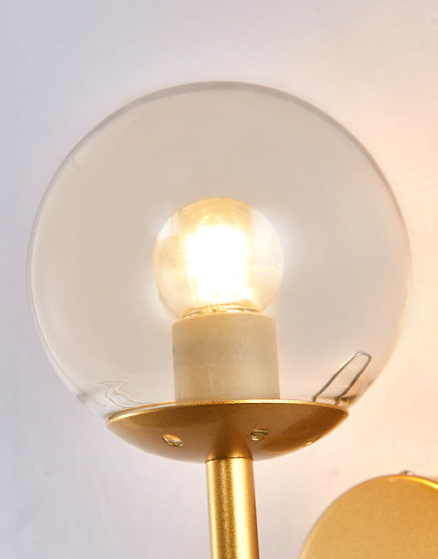 Retro Simple Industrial Style Sphere Wall Mount Lighting Glass Wall Mounted Lighting for Living Room