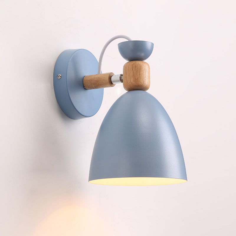 Nordic Style Cone-Shaped Wall Light 1 Light Iron Wall Lamp for Living Room