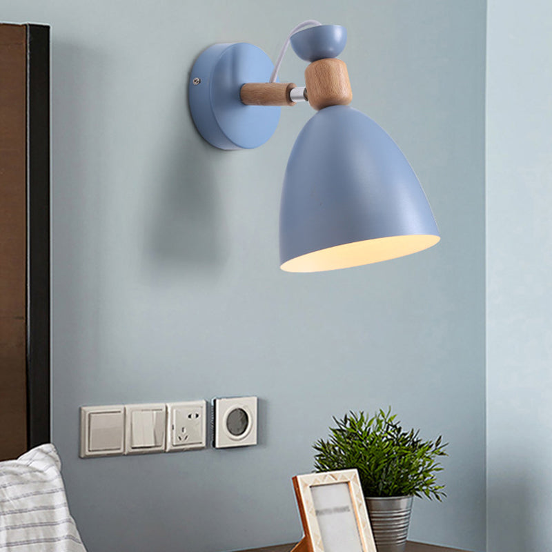 Nordic Style Cone-Shaped Wall Light 1 Light Iron Wall Lamp for Living Room