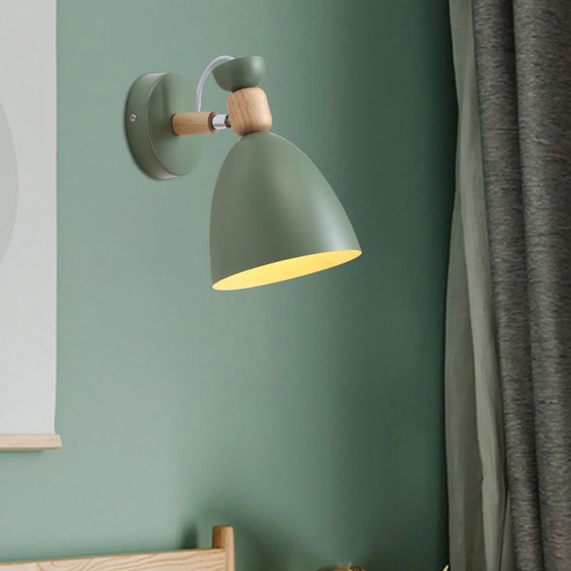 Nordic Style Cone-Shaped Wall Light 1 Light Iron Wall Lamp for Living Room