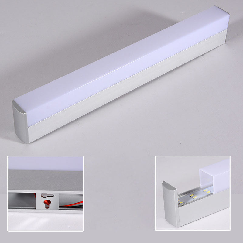 Rifini di illuminazione rettangolo di vanità moderne sconde di vanità acriliche in stile minimalista