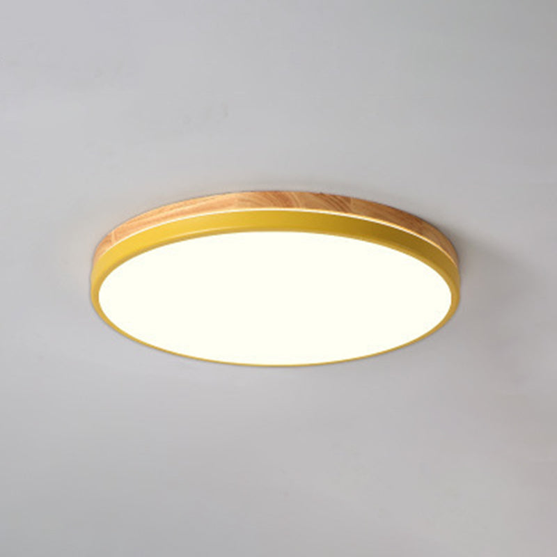 Ultrathin Round Hallway Flush Light Fixture Acrylic LED Macaron Ceiling Mounted Lamp