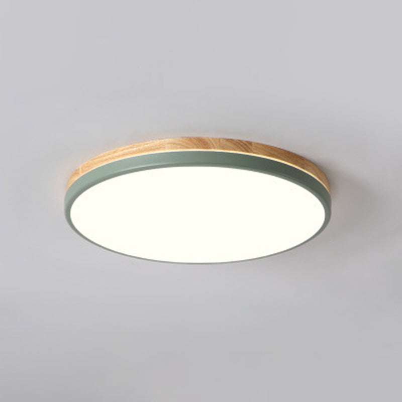 Ultrathin Round Hallway Flush Light Fixture Acrylic LED Macaron Ceiling Mounted Lamp
