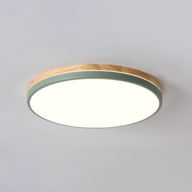Ultrathin Round Hallway Flush Light Fixture Acrylic LED Macaron Ceiling Mounted Lamp