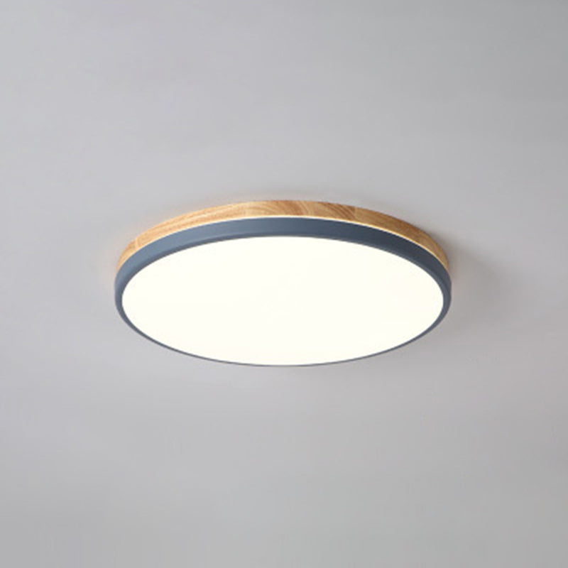 Ultrathin Round Hallway Flush Light Fixture Acrylic LED Macaron Ceiling Mounted Lamp