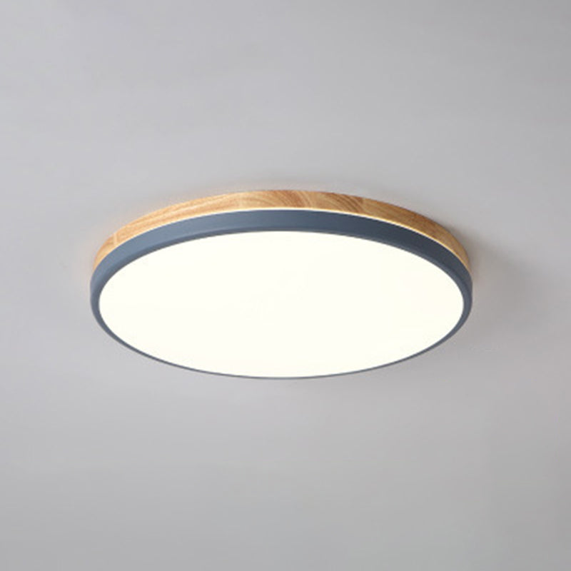 Ultrathin Round Hallway Flush Light Fixture Acrylic LED Macaron Ceiling Mounted Lamp