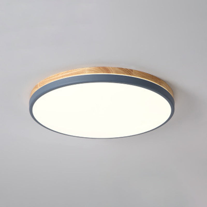 Ultrathin Round Hallway Flush Light Fixture Acrylic LED Macaron Ceiling Mounted Lamp