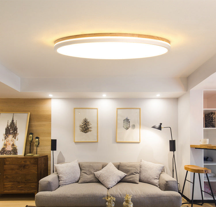 Ultrathin Round Hallway Flush Light Fixture Acrylic LED Macaron Ceiling Mounted Lamp