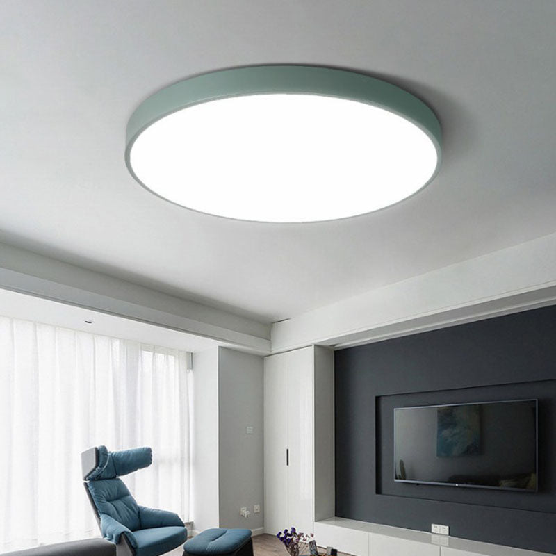 Minimalistische Macaron inbouw LED-lamp rond plafondarmatuur met acrylkap